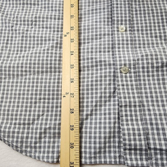 Vineyard Vines Slim Fit Tucker Shirt XL Grey White Gingham Cotton Button Down - Picture 6 of 7